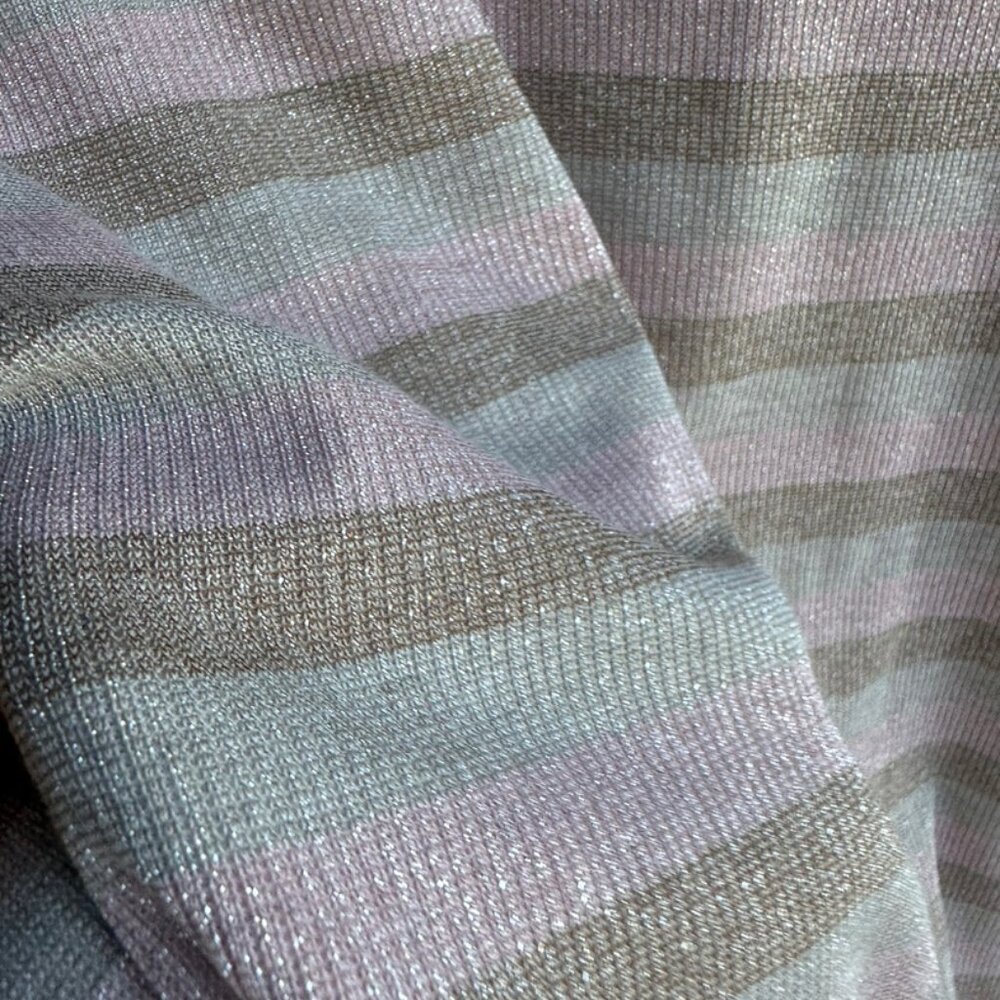 Loft Multicolor Metallic Striped Long Sleeve Pullover Sweater Women's Size XL. - Picture 5 of 8